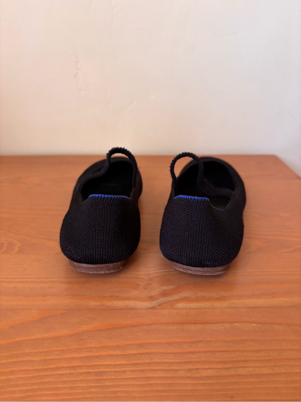 Rothy's Kids Black Knit Mary Jane with Blue Trim Girls Size 12 Little Kid - Picture 5 of 6